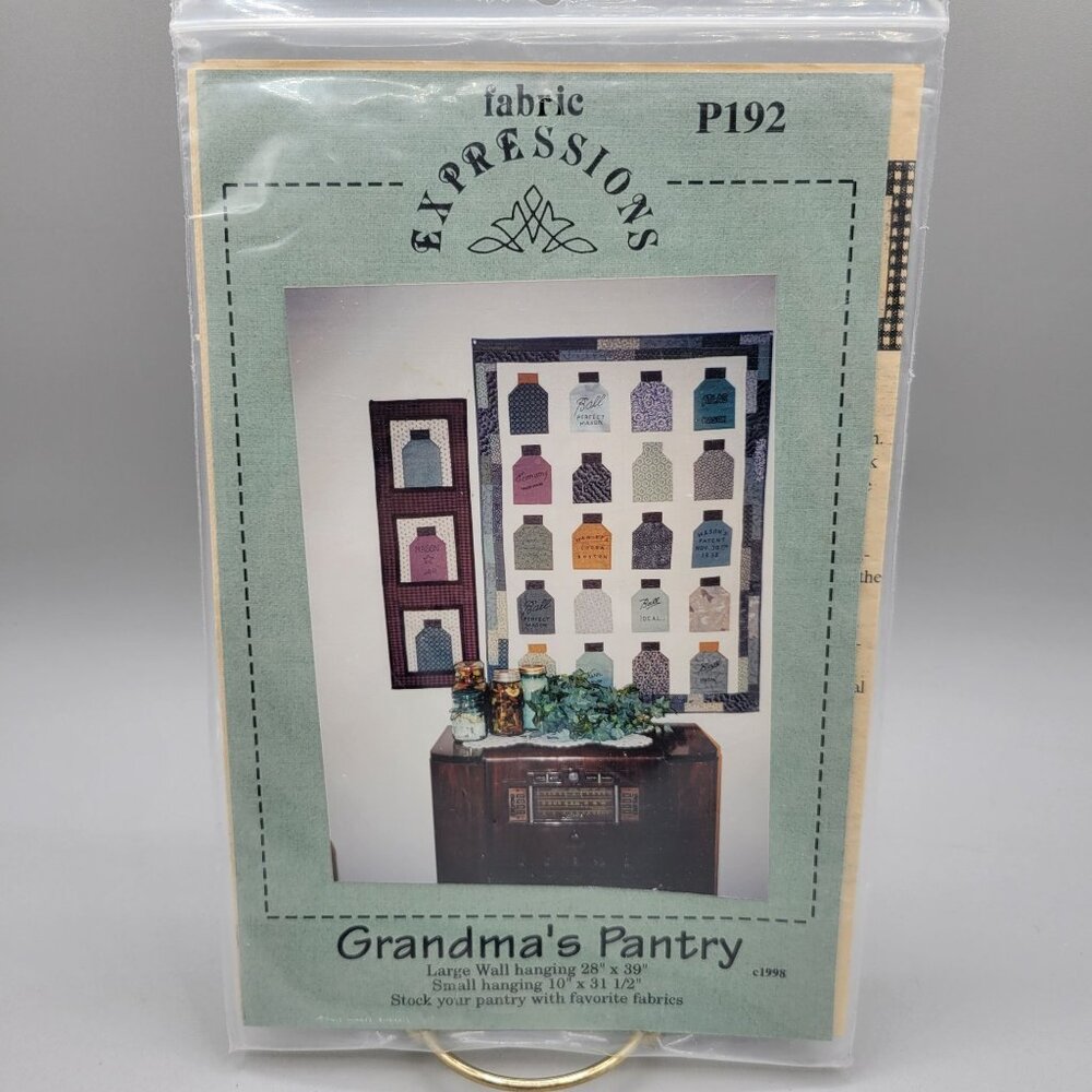 Grandmas Pantry Quilt Pattern Fabric Expressions Large and Small Wall Hanging
